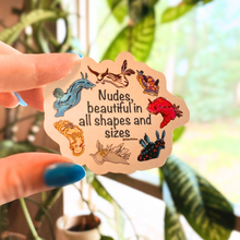 Load image into Gallery viewer, Beautiful in All Shapes & Sizes Body-Positive Nudibranch Waterproof Stickers