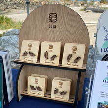 Load image into Gallery viewer, Wood Nudibranch Earring Studs | Collaboration with LookbyLindsay | Anna's Chromodoris and Hooded Nudibranch