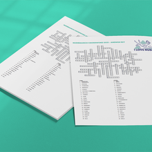 画像をギャラリービューアに読み込む, I LOVE NUDIS Nudibranch Crossword Puzzle - Instant Digital Download!