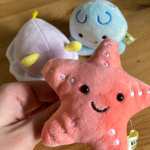 Load image into Gallery viewer, Nudibranch, Moon Jelly, and Sea Star Plushie Bundle
