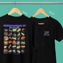 画像をギャラリービューアに読み込む, I LOVE NUDIS™ Nudibranchs of Washington Black T-shirt with Photos & Common/Scientific Names