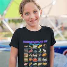 画像をギャラリービューアに読み込む, Nudibranchs of Washington Black Kids Softstyle Tee with Photos & Common/Scientific Names