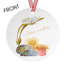 Load image into Gallery viewer, I LOVE NUDIS™ Watercolor Ocean Creatures Metal Ornament