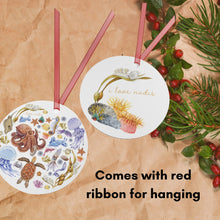 Load image into Gallery viewer, I LOVE NUDIS™ Watercolor Ocean Creatures Metal Ornament