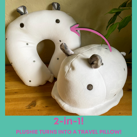 Sea Bunny Nudibranch 2-in-1 Plushie & Travel Pillow