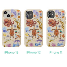Load image into Gallery viewer, I LOVE NUDIS™ Watercolor Ocean Creatures Biodegradable Phone Case