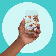 Load image into Gallery viewer, I LOVE NUDIS™ Watercolor Ocean Creatures 16 oz Glass Cup