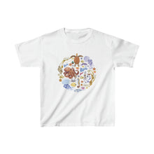 Load image into Gallery viewer, I LOVE NUDIS™ Watercolor Ocean Creatures 100% Cotton Kids Tee