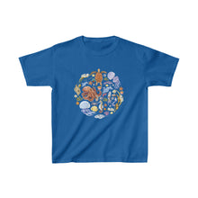 Load image into Gallery viewer, I LOVE NUDIS™ Watercolor Ocean Creatures 100% Cotton Kids Tee