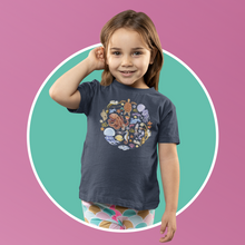 Load image into Gallery viewer, I LOVE NUDIS™ Watercolor Ocean Creatures 100% Cotton Kids Tee