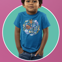 Load image into Gallery viewer, I LOVE NUDIS™ Watercolor Ocean Creatures 100% Cotton Kids Tee
