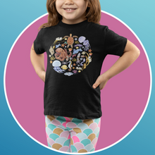 Load image into Gallery viewer, I LOVE NUDIS™ Watercolor Ocean Creatures 100% Cotton Kids Tee