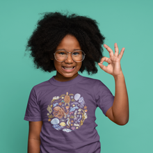 Load image into Gallery viewer, I LOVE NUDIS™ Watercolor Ocean Creatures 100% Cotton Kids Tee