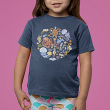 Load image into Gallery viewer, I LOVE NUDIS™ Watercolor Ocean Creatures 100% Cotton Kids Tee