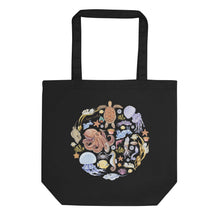 Load image into Gallery viewer, I LOVE NUDIS™ Watercolor Ocean Creatures Organic Cotton Nudibranch Tote Bag