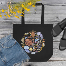 Load image into Gallery viewer, I LOVE NUDIS™ Watercolor Ocean Creatures Organic Cotton Nudibranch Tote Bag