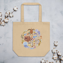 Load image into Gallery viewer, I LOVE NUDIS™ Watercolor Ocean Creatures Organic Cotton Nudibranch Tote Bag
