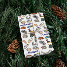 Load image into Gallery viewer, I LOVE NUDIS™ White Nudibranch Collage Recycled Gift Wrapping Paper