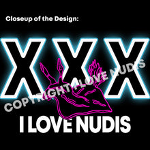 Load image into Gallery viewer, I LOVE NUDIS XXX Nudibranch Recycled Gift Wrapping Paper