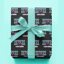 Load image into Gallery viewer, I LOVE NUDIS XXX Nudibranch Recycled Gift Wrapping Paper