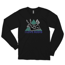 Load image into Gallery viewer, Black I LOVE NUDIS Long Sleeve Shirt
