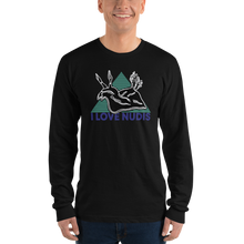 Load image into Gallery viewer, Black I LOVE NUDIS Long Sleeve Shirt