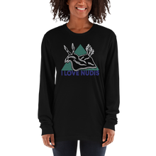 Load image into Gallery viewer, Black I LOVE NUDIS Long Sleeve Shirt