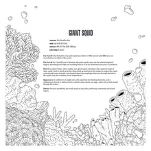 Load image into Gallery viewer, Sea Creatures: A Smithsonian Institute Coloring Book Giant Squid Details Page