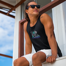 画像をギャラリービューアに読み込む, Black I LOVE NUDIS Nudibranch Tank Top on lifeguard at beach