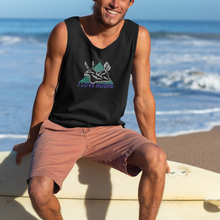 画像をギャラリービューアに読み込む, Black I LOVE NUDIS Nudibranch Tank Top on surfer at beach
