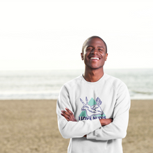 Load image into Gallery viewer, White Crewneck with I LOVE NUDIS Nudibranch Logo