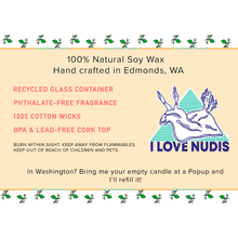 Load image into Gallery viewer, Sandalwood Nudibranch Candle in Recycled Glass