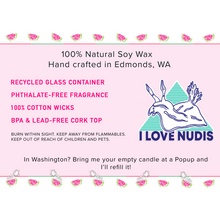 画像をギャラリービューアに読み込む, Watermelon Candle inspired by the Hooded Nudibranch in Recycled Glass