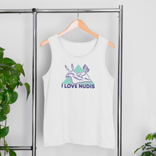 Load image into Gallery viewer, White I LOVE NUDIS Nudibranch Tank Top