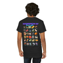 Load image into Gallery viewer, I LOVE NUDIS™ Nudibranchs of Washington Black T-shirt with Photos &amp; Common/Scientific Names
