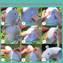 Load image into Gallery viewer, Sea Bunny Nudibranch 2-in-1 Plushie &amp; Travel Pillow
