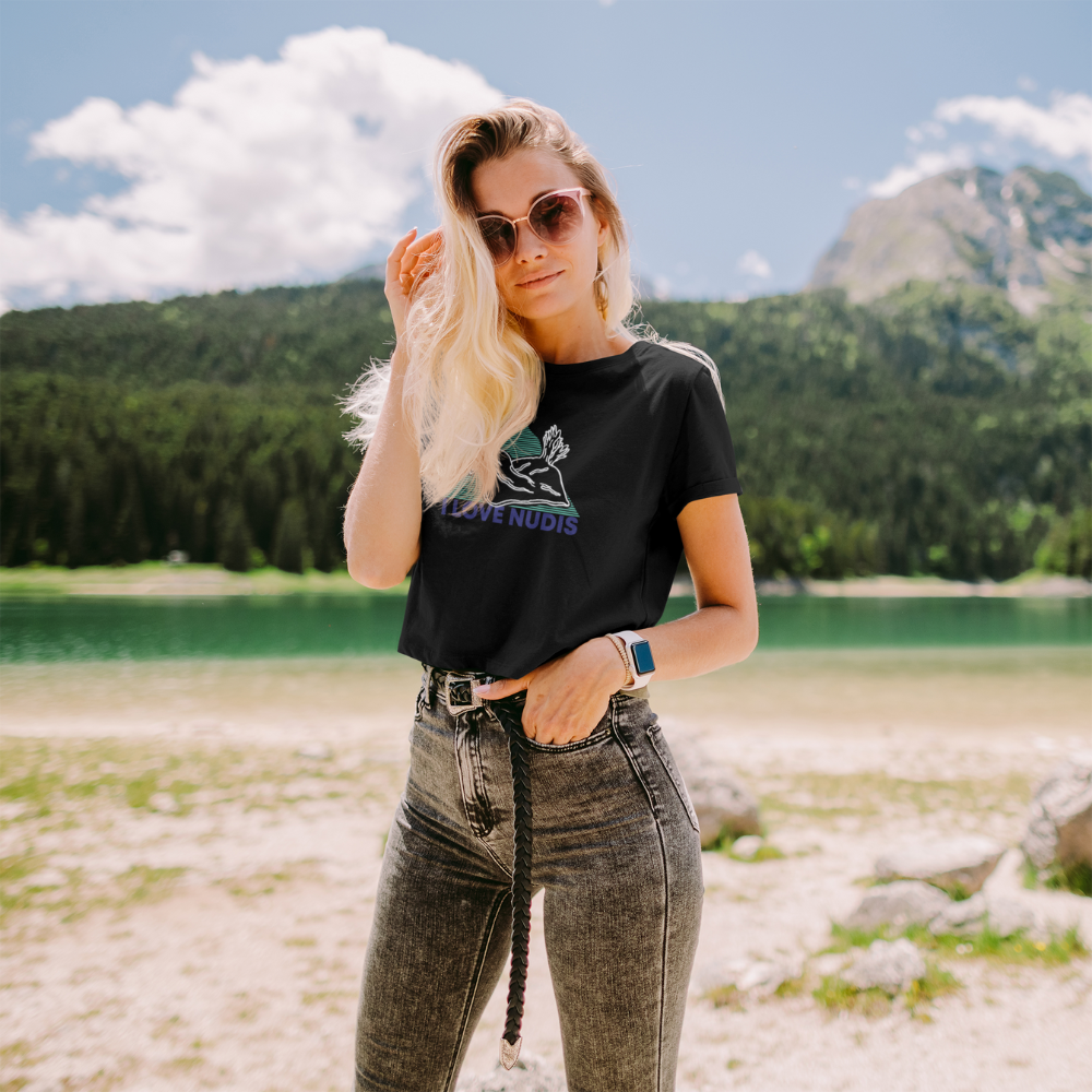 black flowy crop top