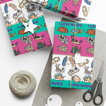 Load image into Gallery viewer, I LOVE NUDIS™ Colorful Nudibranch Collage Recycled Gift Wrapping Paper
