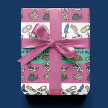 Load image into Gallery viewer, I LOVE NUDIS™ Colorful Nudibranch Collage Recycled Gift Wrapping Paper
