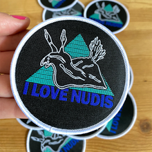 Load image into Gallery viewer, I LOVE NUDIS™ Nudibranch Woven Iron-On Patches
