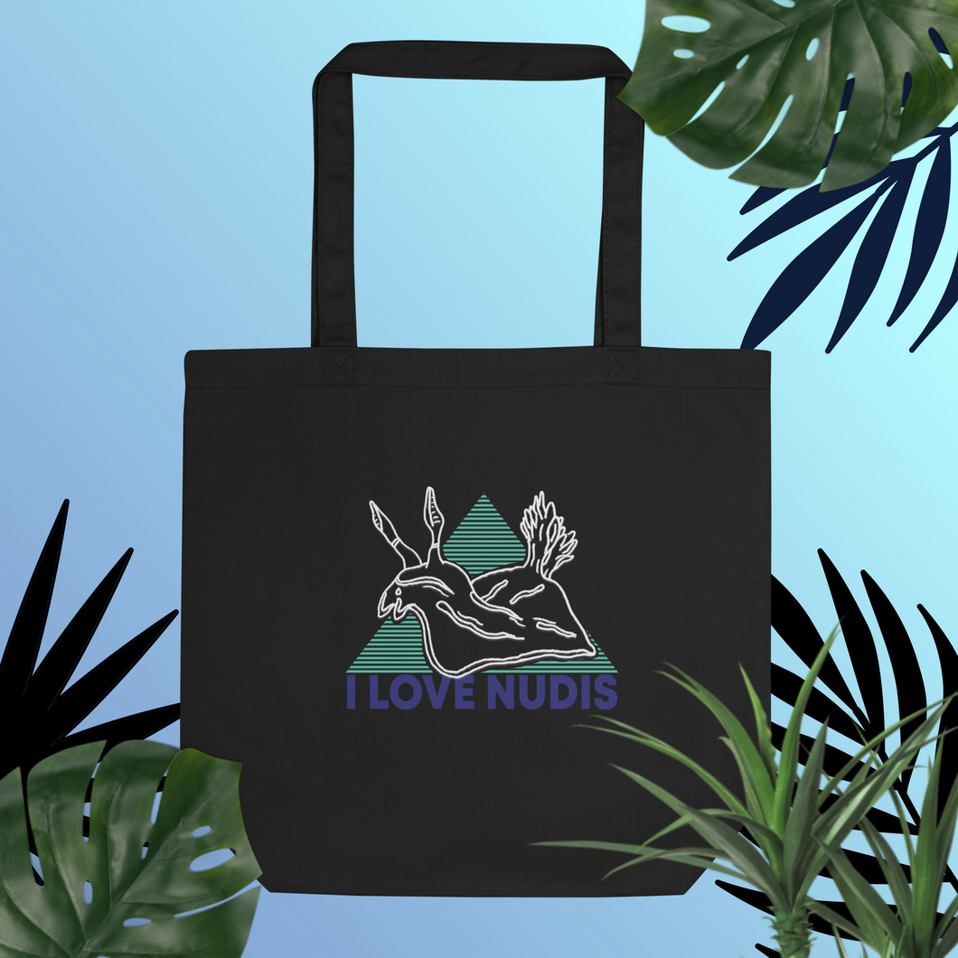 I LOVE NUDIS™ Organic Cotton Nudibranch Tote Bag