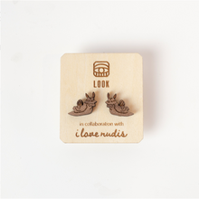 Load image into Gallery viewer, Wood Nudibranch Earring Studs | Collaboration with LookbyLindsay | Anna&#39;s Chromodoris and Hooded Nudibranch
