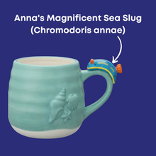 Load image into Gallery viewer, Nudibranch Ceramic Mug - 2 Species - Spotted White Sea Slug and Anna&#39;s Magnificent Sea Slug
