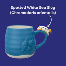 Load image into Gallery viewer, Nudibranch Ceramic Mug - 2 Species - Spotted White Sea Slug and Anna&#39;s Magnificent Sea Slug
