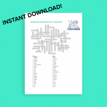 画像をギャラリービューアに読み込む, I LOVE NUDIS Nudibranch Crossword Puzzle - Instant Digital Download!
