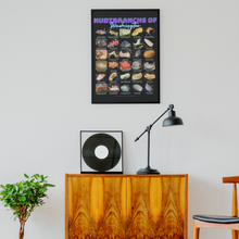 Load image into Gallery viewer, PNW Nudibranchs of Washington Photographic Poster with Identification Names on desk
