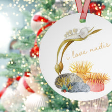 Load image into Gallery viewer, I LOVE NUDIS™ Watercolor Ocean Creatures Metal Ornament
