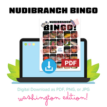 Load image into Gallery viewer, I LOVE NUDIS™ Nudibranch BINGO - Instant Digital Download!
