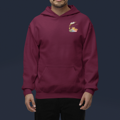 I LOVE NUDIS™ Watercolor Ocean Creatures Hooded Sweatshirt