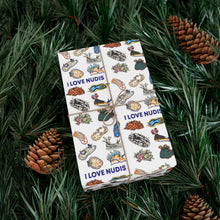 Load image into Gallery viewer, I LOVE NUDIS™ White Nudibranch Collage Recycled Gift Wrapping Paper

